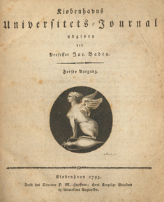Kiøbenhavns Universitets Journal anno 1793